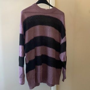 Purple & Black Stripped Sweater